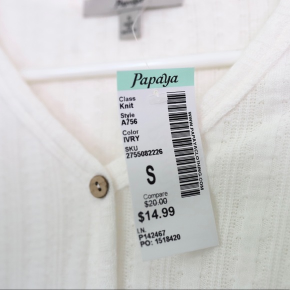 NWT button up crop sweater - Picture 4 of 4